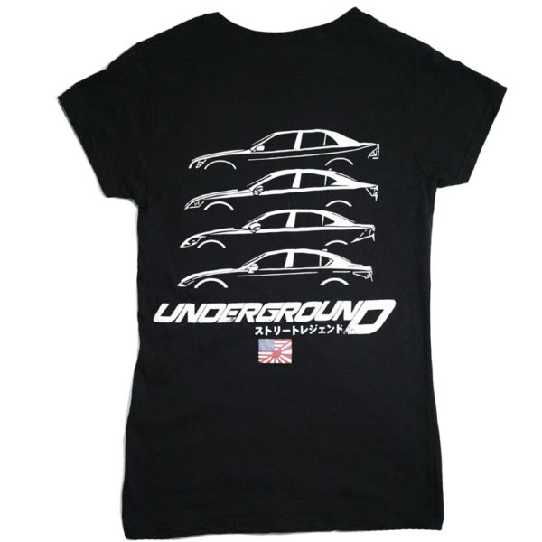 Womens T-shirt Cars Black - Image 2