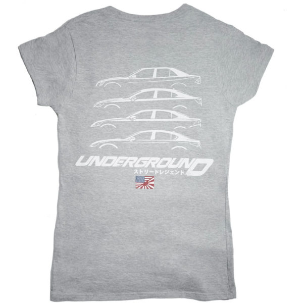 Womens T-shirt Cars Gray - Image 2